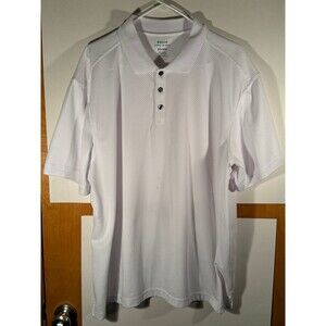 Haggar‎ White Cool 18 Pro Polo Golf Athletic Shirt XXL